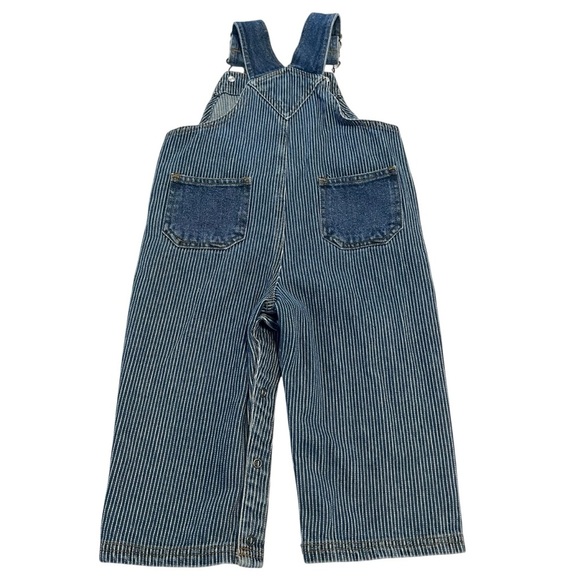 Vintage Small Steps Railroad Stripe Overalls – 24M | T is for Trucks - Picture 5 of 8